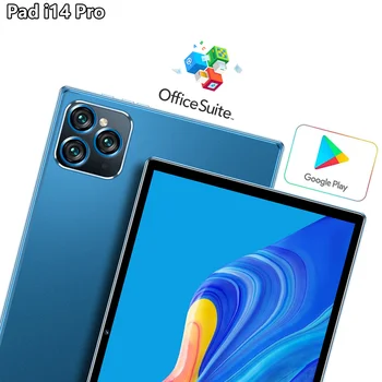 Планшет Android 12 Pad i14 Pro Глобальной версии 10,1 Дюймов HD 16G + 512GB PC 5G с двумя SIM-картами или WIFI Google Play Планшеты Для Детей