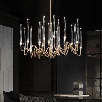 Французский свет роскошная хрустальная люстра творческая личность лампа для гостиной и столовой современный минималистичный дизайнерский светильник