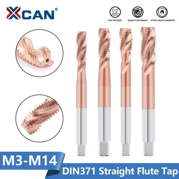 Метчик для нарезания резьбы XCAN DIN371 TiCN Метчик для станка с покрытием M3/M4/M5/M6/M8/M10/M12/M14 Метрический метчик для сверления резьбы