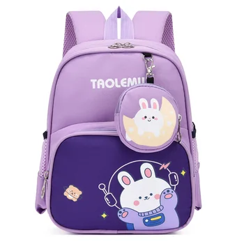 Детские рюкзаки 2023 новые рюкзаки для мальчиков и девочек, детские рюкзаки для детского сада, рюкзаки большой вместимости с милым принтом кролика из мультфильма