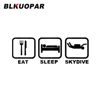 BLKUOPAR Eat Sleep Skydrive Узор Автомобильные Наклейки Забавная Графическая Наклейка Окклюзия Царапины Высечка Окон Наклейка на Багажник Автомобиля