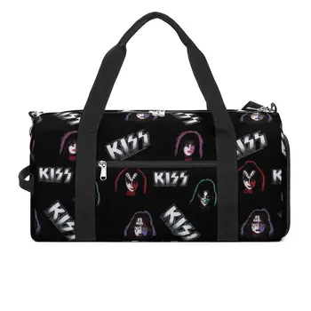 Спортивная сумка Kiss Band, спортивная сумка с обувью, рок-музыкант, Мужская и Женская Портативная Дизайнерская сумка, Новинка, сумка для плавания и фитнеса