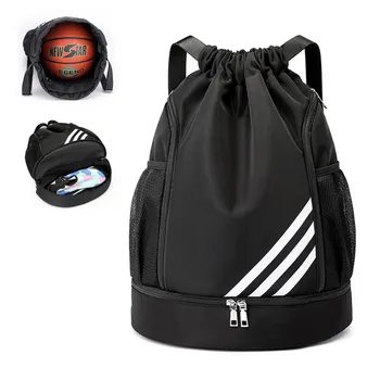 Спортивная сумка для спортзала, Женская сумка на шнурке для обуви, Мужская Большая Сумка для Велоспорта, Баскетбола, Женская сумка для выходных, Дорожный Рюкзак для йоги, мужская