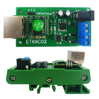 ET69C02 Сети Ethernet Modbus Промышленный Преобразователь RJ45 в RS485 UDP Modbus RTU MQTT Конвертер для PTZ Камеры Прямая Доставка