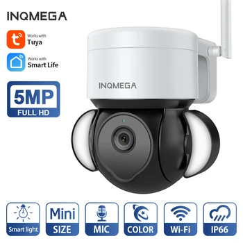 Интеллектуальная голосовая камера INQMEGA TUYA Alexa Поддерживает домашнюю страницу Google, проводную и беспроводную веб-камеру с двойным подключением, водонепроницаемое видеонаблюдение