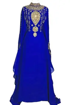 Синее марокканское африканское женское платье, одежда для выступлений на больших мероприятиях