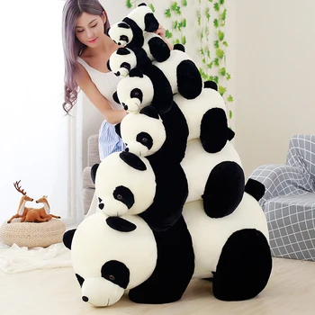 Плюшевая подушка с гигантской пандой, детская игрушка, животное в мультяшном стиле каваи, подарок на день рождения маленькой девочке или подруге