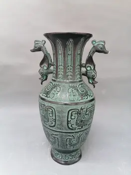 Античная бронзовая ваза с Фениксом Украшение для дома