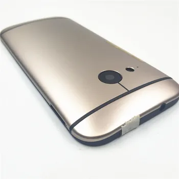 Для HTC One 2 M8 Mini Задняя крышка батарейного отсека Корпус с кнопками регулировки громкости питания + объектив камеры