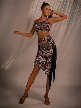 2023New Платье для Латиноамериканских Танцев, Женская Юбка для Латиноамериканских Танцев с Кисточками, Юбка для Бальных Танцев, Самба, Танго, Чача, Танец Живота, 2 Цвета