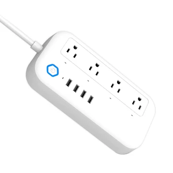 Новый Tuya WiFi Smart Plug Регулируемый Подключаемый модуль Sub-control Switch Голосовое Управление Переключатель синхронизации Умный Дом Работа С Alexa Google Hom
