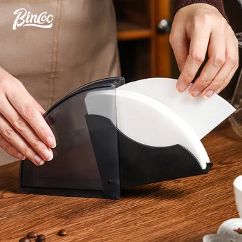 Ручной Держатель для фильтровальной бумаги для кофе Bincoo, Держатель для фильтровальной бумаги для кофе из массива дерева, Коробка для фильтровальной бумаги, Пылезащитная коробка для фильтровальной бумаги