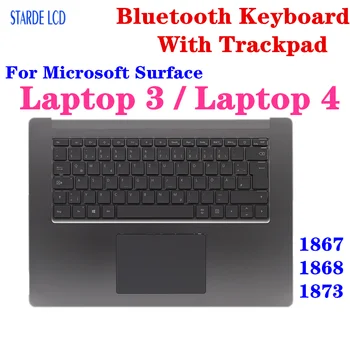 Оригинальный верхний чехол В Сборе Для ноутбука Microsoft Surface 3 4 1867 1868 1873 13,5-дюймовая 15-дюймовая Клавиатура с Трекпадом Серого цвета