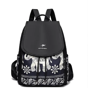 Оптовая продажа, Новый Водонепроницаемый Оксфордский женский рюкзак, Модная Повседневная Дорожная сумка с принтом Большой емкости, Сумки через плечо, школьная сумка