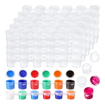 100 полосок 600 горшочков, пустые полоски для краски, стаканчик для краски, прозрачные пластиковые контейнеры для хранения, принадлежности для рисования (3 мл /0,1)
