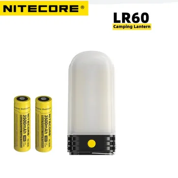 Зарядное устройство для кемпингового фонаря Nitecore LR60, фонарик, Перезаряжаемый Портативный светодиодный светильник с высоким CRI, 280 Люмен, зарядка через USB-C, Походная лампа