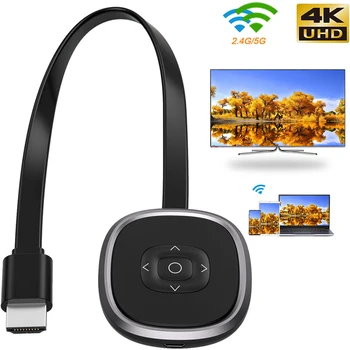 4K HDMI-совместимый TV Stick Беспроводной Дисплей Приемник ключа 2,4 G/5G Общий доступ к экрану для Iphone X 13 14 15 IOS Android Телефон к телевизору