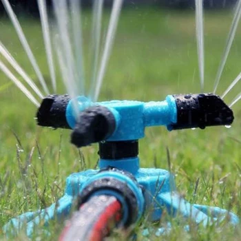 Наборы инструментов для полива садовых газонов, включая высококачественные 4 соединения ABS + автоматический вращающийся разбрызгиватель воды на 360 градусов