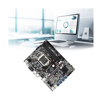 Материнская плата B75 8GPU для майнинга BTC + Случайный процессор LGA1155 8XPCIE USB Адаптер Поддержка 2XDDR3 MSATA Материнская плата B75 USB Miner