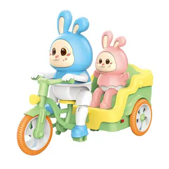 Электронный Кролик Трехколесный Велосипед Игрушка Кролик Трехколесный велосипед Интерактивная игрушка Кролик Электронная интерактивная игрушка Подарок на День Рождения для детей