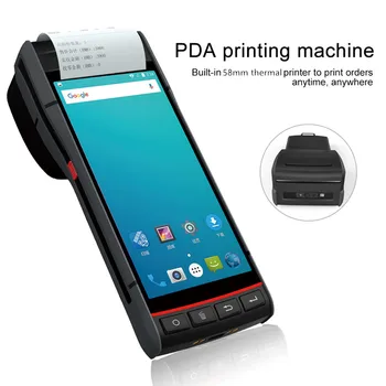 КПК Принтер Android 8,1 Сканер штрих-кода Прочный 1D 2D QR-ридер NFC 4G ручной wifi bluetooth Android КПК с принтером