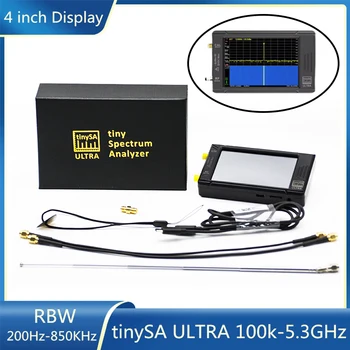 Новый ручной миниатюрный анализатор спектра tinySA ULTRA 100 кГц 5,3 ГГц с батареей 2,8/4-дюймовый TFT-дисплей 32 ГБ Версия карты V0.4.5.1