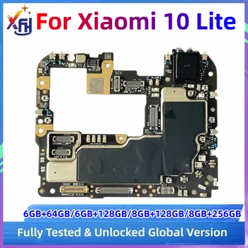 Разблокирована оригинальная материнская плата для Xiaomi Mi 10 Lite 10Lite, материнская плата с основной схемой, с установленным Google Playstore