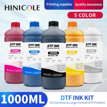 HINICOLE 1000 МЛ DTF чернил для пленки прямого переноса для ПЭТ-пленки Для Всех настольных и широкоформатных DTF принтеров BK C M Y WH Цвет В Наличии