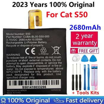 100% Оригинальный Аккумулятор Емкостью 2680 мАч для Cat S50 CUBA-BL00-S50-000 Для мобильных телефонов Caterpillar Cat S50 + Подарочные инструменты + Наклейки