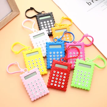 1 шт. студенческий мини-электронный калькулятор, арифметический калькулятор в форме печенья, мини-калькулятор для школьного офиса, предназначенный для экзамена