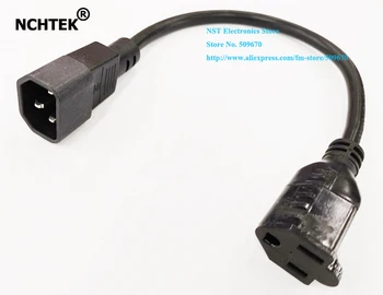 Кабель-адаптер питания NCHTEK IEC 320 C14 от штекера к розетке США, Кабель-адаптер питания C14 от Nema 5-15R/Бесплатная доставка/1 шт.