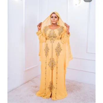 Золотые свадебные Кафтаны, платье Фараша Абайя из Дубая, Марокко, Очень Необычное Свадебное платье, Индийское платье Для женщин