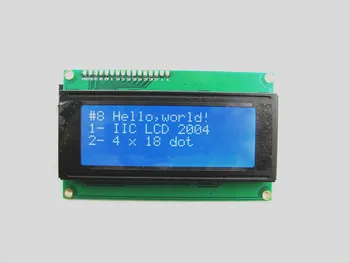 Новый желто-зеленый/синий IIC I2C TWI 2004 20x4 последовательный ЖК-модульный дисплей для Arduino
