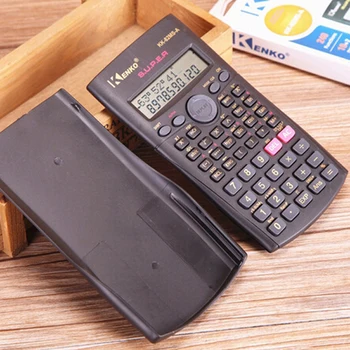 Калькулятор Ручной многофункциональный с 2-строчным дисплеем, цифровой ЖК-научный калькулятор для офиса, школьные канцелярские принадлежности