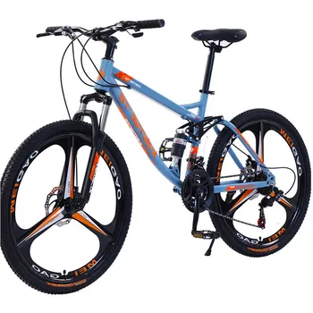 24-Дюймовый Велосипед с изменением скорости, Горный Велосипед с двойным дисковым тормозом, мягкий хвост, Рама из Высокоуглеродистой стали, безопасная и удобная