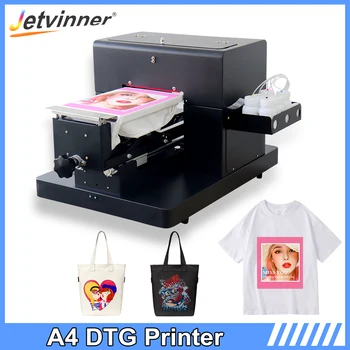 Jetvinner DTG Печатная Машина Для футболок A4 Размер DTG Принтер 6 Цветов Планшетный Принтер Для Одежды A4 DTG Принтер Для футболок