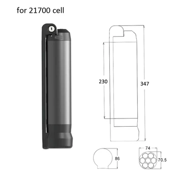 для батарейного отсека 21700 Cell Reention Cuttle Ebike Battery Case 24V 36V Пустой батарейный отсек
