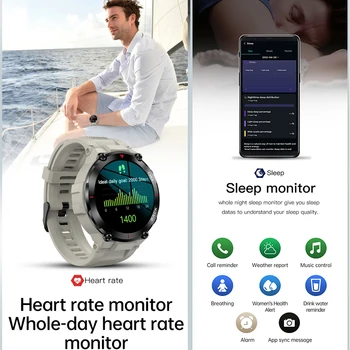 Новый K37 GPS Смарт-Часы Для Мужчин 1,32IPS 480 мАч Фитнес-Трекер 24/7 Частота сердечных Сокращений IP68 Водонепроницаемый Blood ox Спорт На Открытом Воздухе Smartwatch