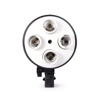 SH Четырехламповый цокольный светильник, патрон E27, адаптер для фото-видеостудии, Софтбокс, комплект софтбоксов, фотография