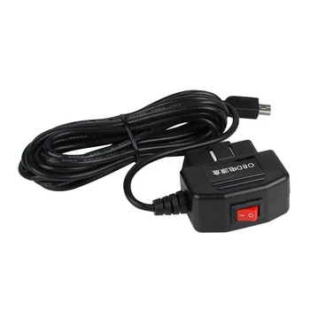 Выход 5V 3A Mini Micro 5PIN USB Порты Автомобильный OBD Адаптер для Прикуривателя Блок Питания с 3,5 м Переключающим кабелем для Зарядки Dash Cam