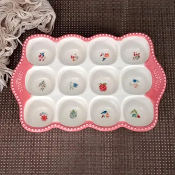 Креативный керамический ящик для хранения яиц в европейском стиле с анаглифами, подставка для яиц, кухонный холодильник, решетка для яиц, лоток для яиц