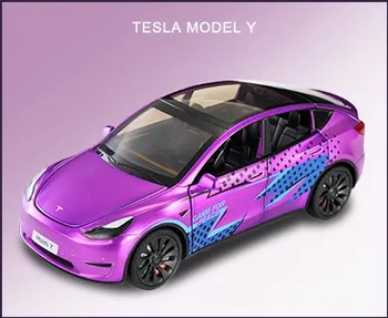 2023 Новая модель автомобиля из сплава 1:24 Tesla MODEL Y, Изготовленные под давлением модели и игрушечные транспортные средства, Игрушечные машинки, детские игрушки для детей, подарки, игрушка для мальчика