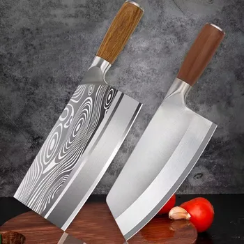 Дамасский Кухонный Нож 7,5-дюймовый Нож для разделки мяса из нержавеющей стали 5Cr15, Острый Нож шеф-повара, Кухонные Ножи для приготовления пищи