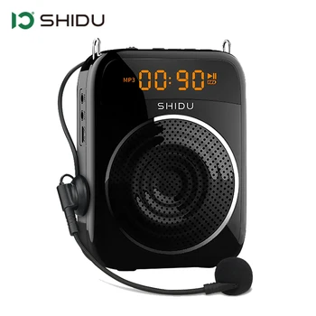 SHIDU Портативный Усилитель Голоса 15 Вт Проводной Микрофон Громкоговоритель Аудиозапись AUX Bluetooth Динамик Для Выступления учителей S298