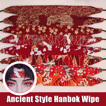 Повязка для волос Hanfu в китайском стиле, Атласная вышивка, Традиционная Мужская Антикварная Повязка на голову, лента для платка, Аксессуары для волос Hanfu