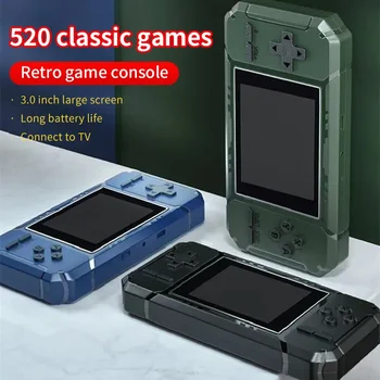 Портативная мини-игровая консоль 8-Битный цветной ЖК-плеер с диагональю 3,0 дюйма, встроенный в 520 игр