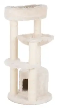 3-Уровневая 39-дюймовая Кошачья башня из джута и плюша, когтеточки и Кондоминиум, кремового цвета