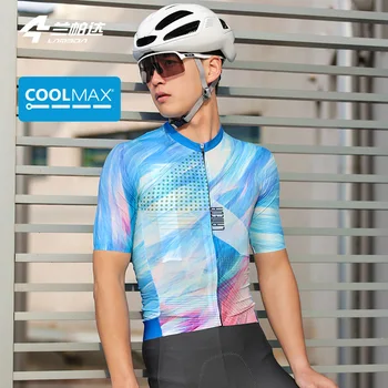 LAMEDA/ Новый CoolMax, Быстросохнущий Дышащий Летний Велосипедный костюм с коротким рукавом, Тонкий Мужской Профессиональный Дорожный велосипед, Горный