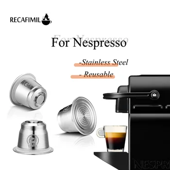 Кофейная капсула из нержавеющей стали для кофеварки Nespresso Контейнер для фильтра для кофе эспрессо многоразового использования Корзина для кофейных чашек