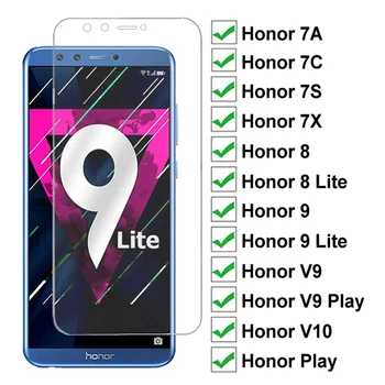 2ШТ Закаленное Стекло 9H Для Huawei honor 8 9 Lite V9 Play view 10 V10 Протектор Экрана для Honor 7X 7A 7C 7S Защитное Стекло